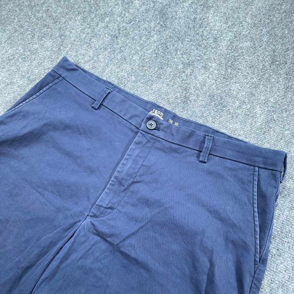 IZOD Saltwater Shorts Mens 36 Blue Casual Flat Front Golf‎ Stretch #AB404 - Picture 3 of 9
